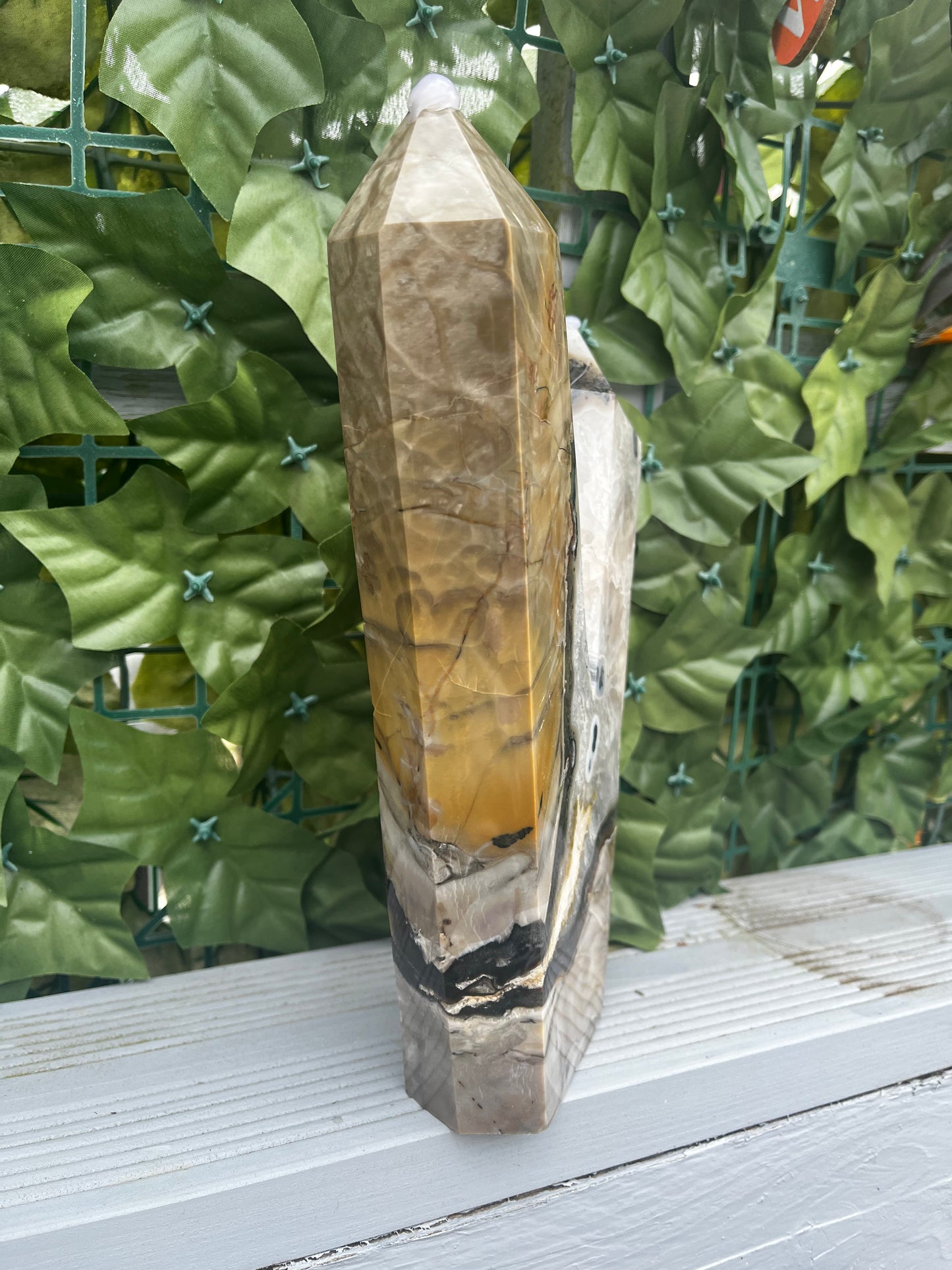 Large unique stunning UV reactive Volcano Agate piece